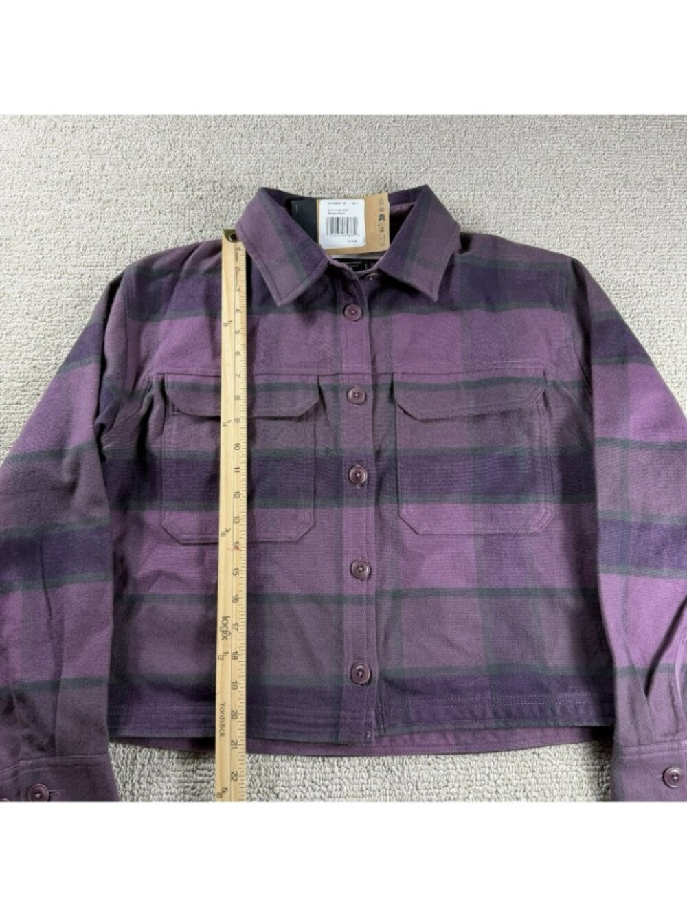 The North Face Valley Flannel Shirt Sweater Purple Women’s Size Medium - Picture 5 of 8